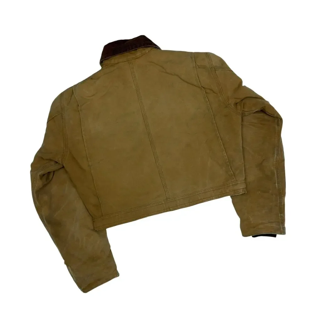 Carhartt cropped detroit style brown work wear jacket
